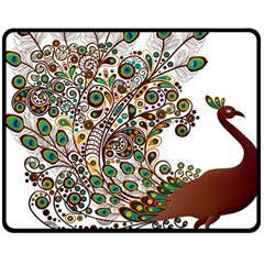 Peacock Graceful Bird Animal Double Sided Fleece Blanket (medium) by artworkshop