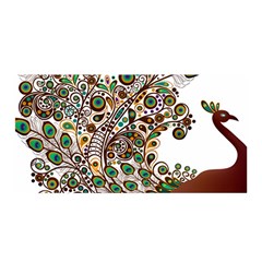 Peacock Graceful Bird Animal Satin Wrap 35  X 70  by artworkshop