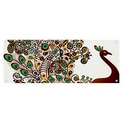 Peacock Graceful Bird Animal Banner And Sign 8  X 3  by artworkshop