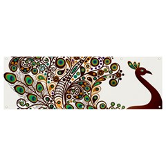 Peacock Graceful Bird Animal Banner And Sign 12  X 4  by artworkshop