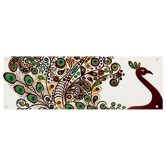 Peacock Graceful Bird Animal Banner And Sign 9  X 3  by artworkshop