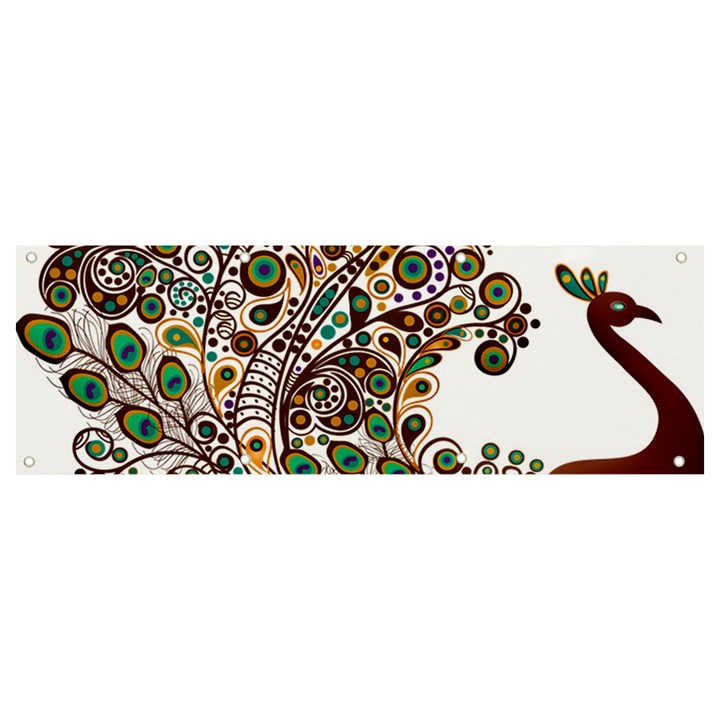 Peacock Graceful Bird Animal Banner and Sign 9  x 3 