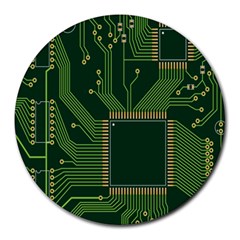 Technology Board Trace Digital Round Mousepad by artworkshop