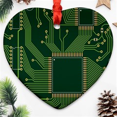 Technology Board Trace Digital Ornament (heart) by artworkshop