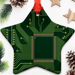 Technology Board Trace Digital Ornament (star) by artworkshop