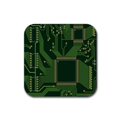 Technology Board Trace Digital Rubber Coaster (square) by artworkshop