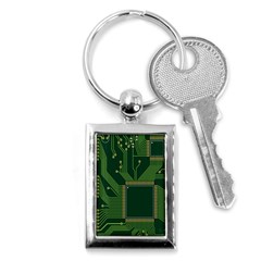 Technology Board Trace Digital Key Chain (rectangle) by artworkshop