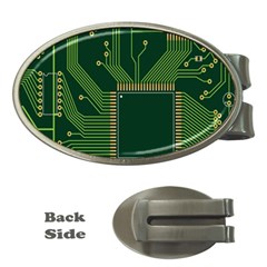 Technology Board Trace Digital Money Clips (oval)  by artworkshop