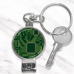 Technology Board Trace Digital Nail Clippers Key Chain by artworkshop