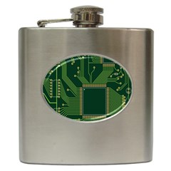 Technology Board Trace Digital Hip Flask (6 Oz) by artworkshop