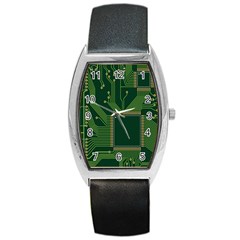 Technology Board Trace Digital Barrel Style Metal Watch by artworkshop