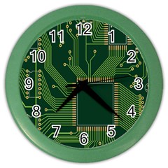 Technology Board Trace Digital Color Wall Clock by artworkshop