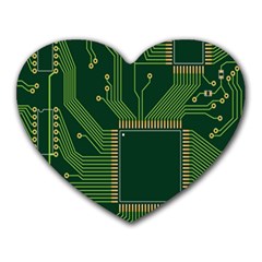 Technology Board Trace Digital Heart Mousepad by artworkshop