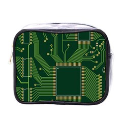 Technology Board Trace Digital Mini Toiletries Bag (one Side) by artworkshop