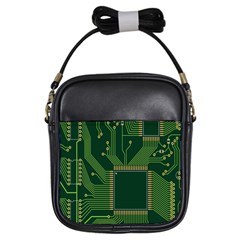 Technology Board Trace Digital Girls Sling Bag by artworkshop