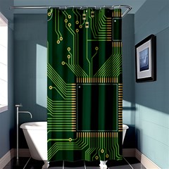 Technology Board Trace Digital Shower Curtain 36  X 72  (stall)  by artworkshop