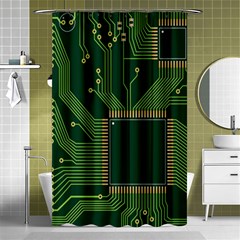 Technology Board Trace Digital Shower Curtain 48  X 72  (small)  by artworkshop