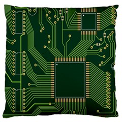 Technology Board Trace Digital Large Flano Cushion Case (two Sides) by artworkshop