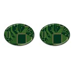 Technology Board Trace Digital Cufflinks (Oval) Front(Pair)