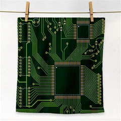 Technology Board Trace Digital Face Towel by artworkshop