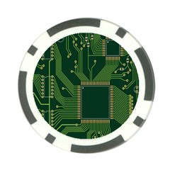 Technology Board Trace Digital Poker Chip Card Guard by artworkshop