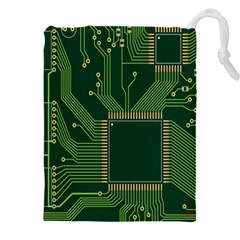 Technology Board Trace Digital Drawstring Pouch (5xl) by artworkshop