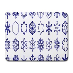 Various Types Of Snowflakes Small Mousepad by artworkshop