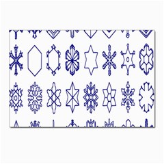 Various Types Of Snowflakes Postcards 5  X 7  (pkg Of 10) by artworkshop