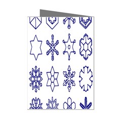 Various Types Of Snowflakes Mini Greeting Cards (pkg Of 8) by artworkshop