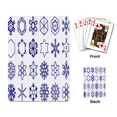 Various Types Of Snowflakes Playing Cards Single Design (rectangle) by artworkshop