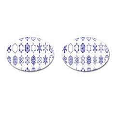 Various Types Of Snowflakes Cufflinks (oval) by artworkshop