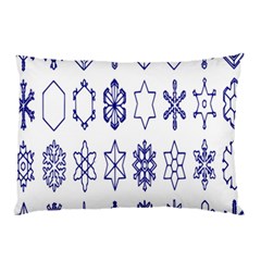 Various Types Of Snowflakes Pillow Case (two Sides) by artworkshop