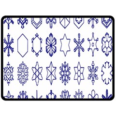 Various Types Of Snowflakes Double Sided Fleece Blanket (large) by artworkshop