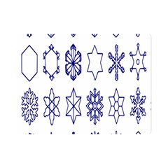 Various Types Of Snowflakes Flano Blanket (mini) by artworkshop