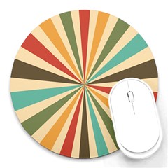 Vintage Abstract Background Round Mousepad by artworkshop