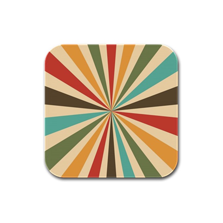 Vintage Abstract Background Rubber Square Coaster (4 pack)