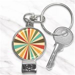 Vintage Abstract Background Nail Clippers Key Chain Front