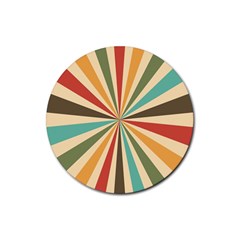 Vintage Abstract Background Rubber Coaster (round) by artworkshop