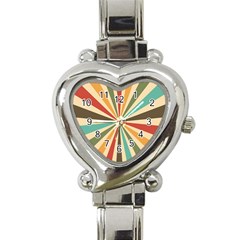 Vintage Abstract Background Heart Italian Charm Watch by artworkshop