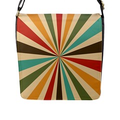 Vintage Abstract Background Flap Closure Messenger Bag (l) by artworkshop