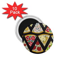 Vector-seamless-pattern-with-italian-pizza-top-view 1.75  Magnets (10 pack) 