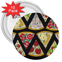 Vector-seamless-pattern-with-italian-pizza-top-view 3  Buttons (10 pack) 