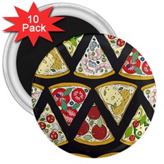 Vector-seamless-pattern-with-italian-pizza-top-view 3  Magnets (10 pack) 