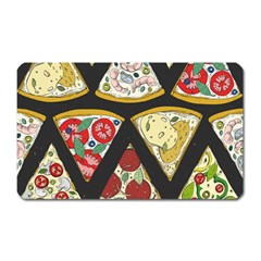 Vector-seamless-pattern-with-italian-pizza-top-view Magnet (Rectangular)