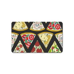 Vector-seamless-pattern-with-italian-pizza-top-view Magnet (Name Card)