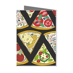 Vector-seamless-pattern-with-italian-pizza-top-view Mini Greeting Cards (Pkg of 8)