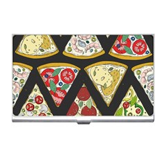 Vector-seamless-pattern-with-italian-pizza-top-view Business Card Holder by Pakemis