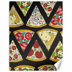 Vector-seamless-pattern-with-italian-pizza-top-view Canvas 12  x 16 