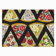 Vector-seamless-pattern-with-italian-pizza-top-view Large Glasses Cloth