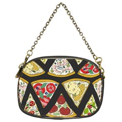 Vector-seamless-pattern-with-italian-pizza-top-view Chain Purse (One Side)